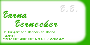 barna bernecker business card